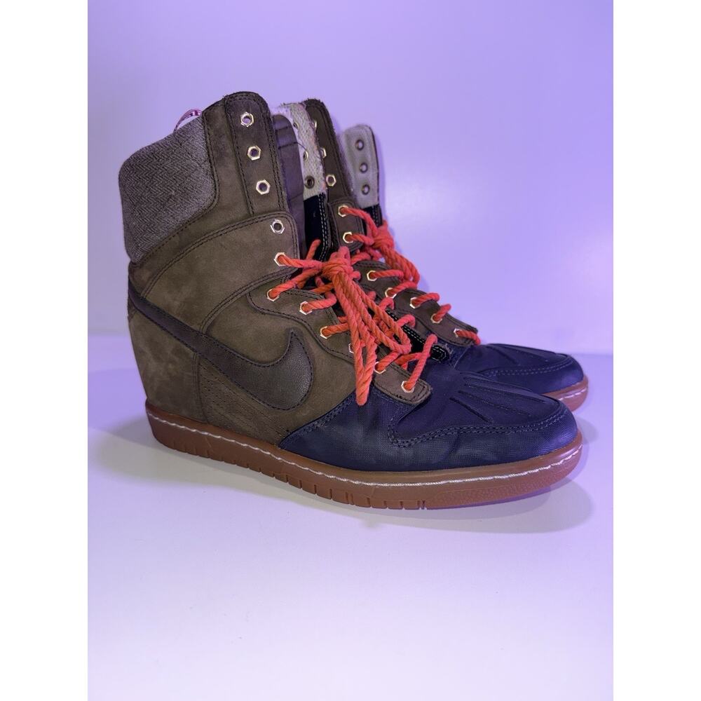 Nike Dunk Sky Hi Sneakerboot Dark Loden Green 616715-300 Women’s Size 11 Wedge